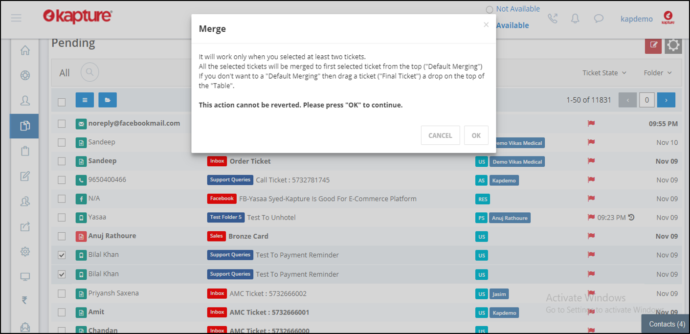 Ticket Merging 1